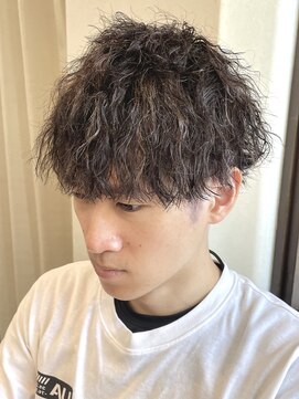 メンズ隠しハイライト/アッシュグレー