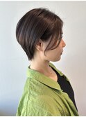 ショート/大人ショート/サイドバング/アッシュブラウン