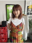 ミディアムレイヤー×ウェーブパーマ