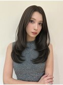 ロングレイヤー内巻きレイヤーアッシュグレージュRI-52