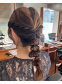 編みおろしヘアセット