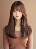 ☆オリーブグレーココアベージュ小顔クラゲヘアー/黒髪/髪質改善