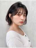 前髪 外ハネボブ ワイドバング イメチェン 美髪"