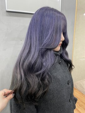 ジーナ(XENA) イメチェンヘアスタイル ブルーラベンダーカラー デザイン