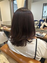 クラス リノ(CLASS lino) シャンドラ縮毛矯正×深みピンク×レイヤースタイル