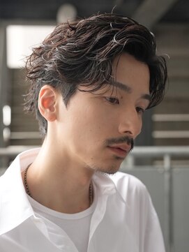 レタッチバイフィフス(RETOUCH by fifth) 原宿スパイラルパーマオールバックルーズパーマ大人ビジネスヘア