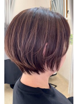 リンド(Lindo) 丸みショートボブ×ラベンダーカラー