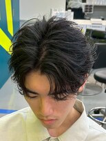 ダズルヘアラッシュ(DAZZLE hair RUSH)&nbsp;名古屋毛流れセンターパートニュアンスパーマフェザーパーマ30代