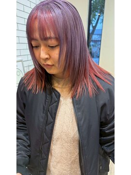 シフト(SHEEFT) 大人可愛いレイヤーミディアムラベンダーピンクカラー20代30代