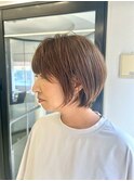 別府ショートボブ顔まわりレイヤーカット髪質改善カラー