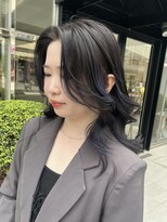 ピークアブー ワン(PEEK-A-BOO ONE)&nbsp;トーンダウンパープルシルバーグレー透明感カラー暗髪カラー