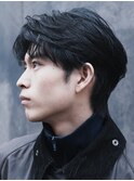 センターパートフェザーパーマフェザーショートシャドウパーマ眉