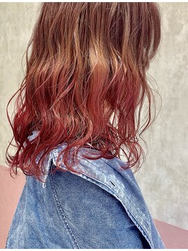 リー 梅田(Lee) Lee梅田★グラデーションカラー×ピンクレッド