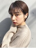 【mee.】 オフィスヘアアッシュブラウン外ハネボブ