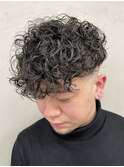 スキンフェード×プードルパーマ