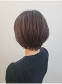 白髪活かし艶ブラウン×大人ショートボブ☆