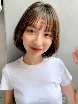 ハローバイシー 仙台(Hello by Sea) 韓国風ボブ/レイヤーカット/前髪カット/カカオブラウン[仙台]