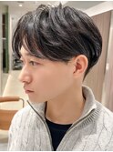 似合わせカット30代40代50センターパート刈り上げマッシュ