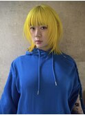 レイヤーカット/ウルフ/ホワイトブロンド/外ハネボブ/美髪