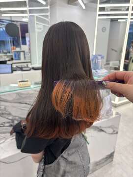 ブラウン(Brown) #haru オレンジエンドカラー