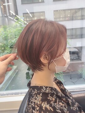 アンセンス バイ モードケイズ(ANSENS by Mode K's) 【20代30代40代】【絶壁改善】ピンクベージュ×ショートボブ