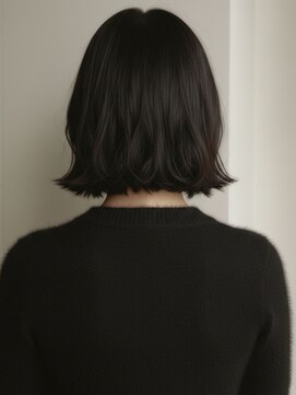 フレイムス ヘアアンドリラックス 赤羽店(Frames hair&relax) 地毛風カラー×切りっぱなし外ハネミニボブ/20代30代40代