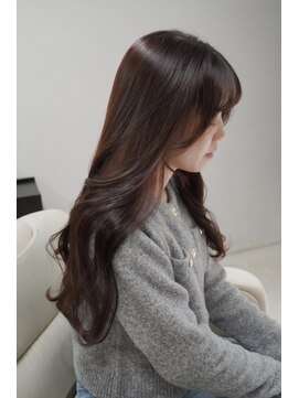 アリー 原宿 表参道(ALLY) 髪質改善ブリーチなしダークブラウン韓国ロングレイヤー艶髪