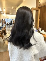 エクテ(ecouter) ノンジアミンカラーの地毛風暗髪グレージュダークアッシュ