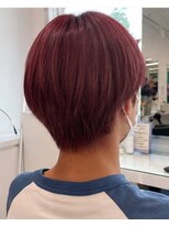 シアバイルーシー(SIA by LUCEY)&nbsp;暖色カラーブリーチなしピンクカラー赤髪ボルドーカラーレッド