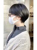 黒髪まるみショートイメチェン髪型梅ヶ丘美容室グランマッシュ