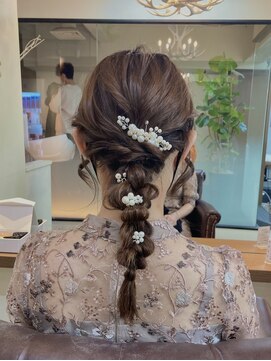 ディア(.eer) パールを使った編みおろしスタイル♪