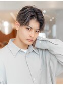 大人かっこいいメンズセンターパート/簡単スタイリングヘア