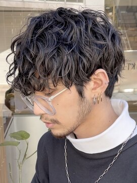 エリマ  茅ヶ崎(elima) ツイストスパイラルパーマツイストパーマツーブロック刈り上げ