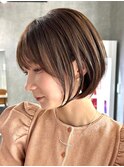 30代40代大人女性/前髪ありショートボブ/ショートヘア/髪質改善