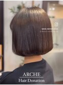 ヘアドネーションでロングヘアをショートボブに
