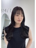 三重桑名韓国レイヤーカット顔周りレイヤーボブベージュカラー
