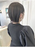 福山Caary大人ボブ軽めレイヤーボブ暗髪透明感グレージュ20代