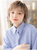 フレンチカジュアルくせ毛風マッシュパーマ