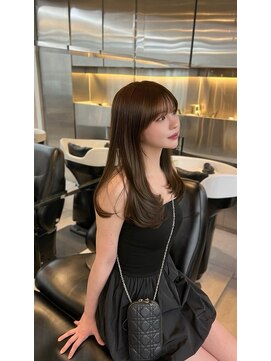 ノク(nok) ウォニョンミディアム_前髪アンブレラカラーこなれミディ