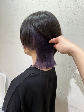 プライズ 成増店(prize) ウルフカット×インナーカラーパープルダブルカラー成増