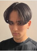 メンズカットセンターパート前下がりマッシュ熊本下通