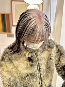 マニア(mania.) アンブレラカラーデザインカラーインナーカラーエンドカラーボブ