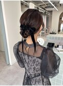 結婚式お呼ばれ/まとめ髪/シニヨン/ヘアアレンジ