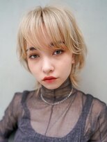 ギークス(GEEKS)&nbsp;【GEEKS渋谷】ショートウルフ/ナチュラルブロンド/春夏ヘア/小顔