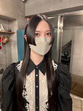 ギフトサニーサイド(gift sunny side) ハンコック風＊黒髪前髪なし姫カット