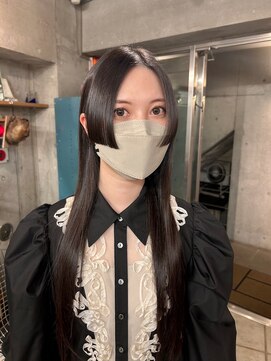 ギフトサニーサイド(gift sunny side) ハンコック風＊黒髪前髪なし姫カット