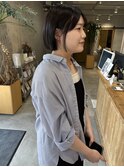 暗髪×ミニボブ