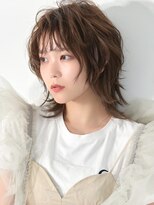 ラフィス ヘアー ピーチ 岡山店(La fith hair peach)&nbsp;【La fith】ウルフヘア×オリーブブラウン×シースルーバング