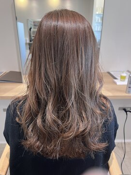 バルオン(BAR:ON) 【BAR:ON】ココアベージュ×柔らかレイヤーミディ