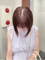 ニコ トウキョウ 渋谷(nico TOKYO)&nbsp;ダブルカラーチェリーレッドピンクブラウン韓国レイヤーロング